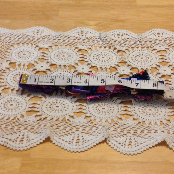 Dog collar, floral pattern, size medium, new item - Picture 2 of 5